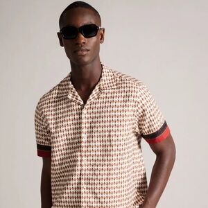 Ted Baker Braemar Geometric Border Print Shirt